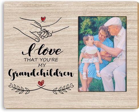 Grandpa 4x6 Picture Frame, Grandfather Father's Day Birthday Gifts from Grandkids, I Love That You're My Grandpa Picture Photo Frames for Desk Tabletop Wall Decoration in Saudi Arabia