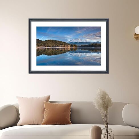 23x35 Picture Frame Solid Wood Black, Display 19"x31" (With mat) or 23"x35" (Without mat) Painting,Puzzles,Photos, Poster (F23B2335W1931) in Saudi Arabia