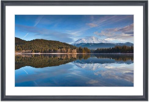 23x35 Picture Frame Solid Wood Black, Display 19"x31" (With mat) or 23"x35" (Without mat) Painting,Puzzles,Photos, Poster (F23B2335W1931) in Saudi Arabia