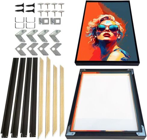 إطار قماشي مقاس 20 × 31 بوصة (50 × 80 سم)، إطار معدني عائم DIY بعمق 0.5 بوصة للوحات الزيتية المطبوعة على القماش، فن الحائط، ملصق لغرفة المعيشة وغرفة النوم وديكور المطبخ (أسود) in Kuwait
