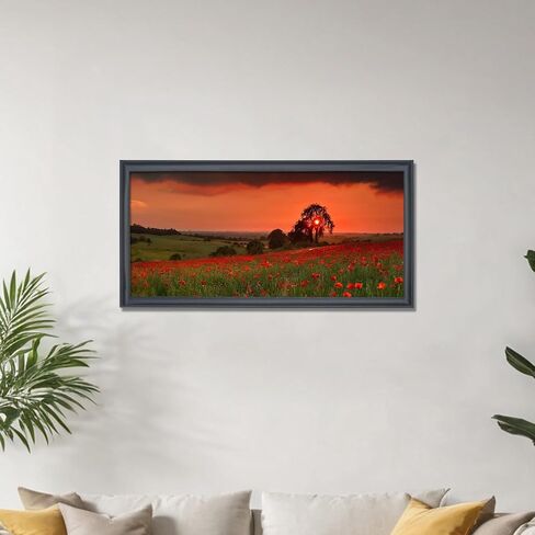 14x34 Panoramic Photo Frame Black Solid Wood 14x34 inch Picture Frame Painting Frame 14x34 inch Poster Frame(S23B1434) in Saudi Arabia