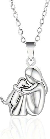 A puppy hug necklace, a gift for pet lovers, a warm companion, and a pendant to commemorate your beloved dog. in Saudi Arabia