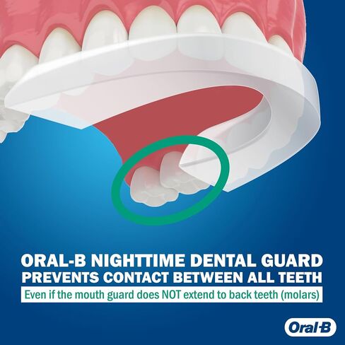 Oral-B Mouth Guard for Grinding Teeth at Night - Nighttime Dental Guard – Moldable Night Guard with Scope Mint Flavor – Less Than 3-Minutes for Custom Teeth Protection in Kuwait