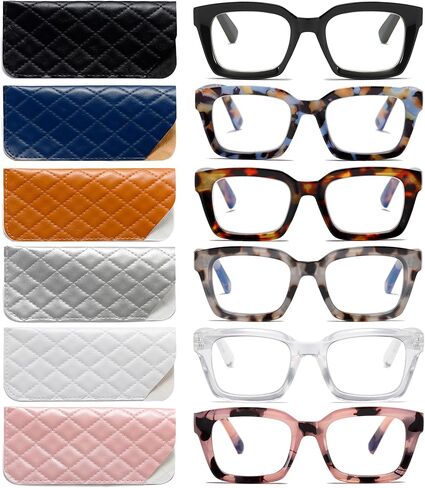 3 Pack Oversize Square Design Reading Glasses for Women, Blue Light Blocking Computer Reader in Saudi Arabia