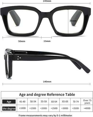 3 Pack Oversize Square Design Reading Glasses for Women, Blue Light Blocking Computer Reader in Saudi Arabia
