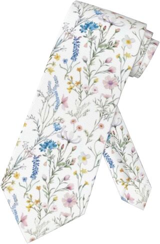 Mens Necktie Skinny Tie Cotton Floral Necktie Business And Wedding Ties For Men in Saudi Arabia
