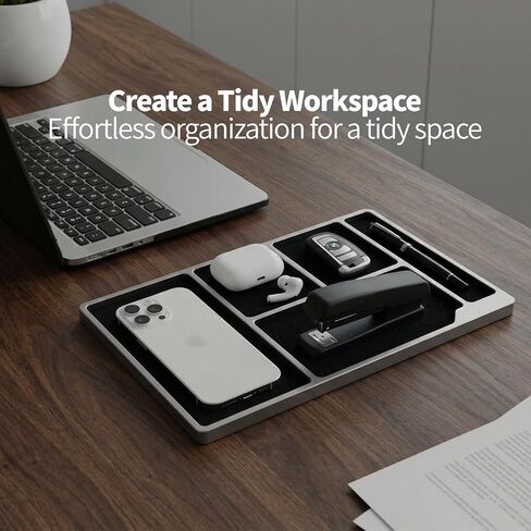 Aluminum Desk Drawer Valet Tray, CNC Anodized Finish Stylish Multifunctional Tray, Organizer Tray for Keys, Phone, Watch, Wallet, Jewelry, and More in Kuwait