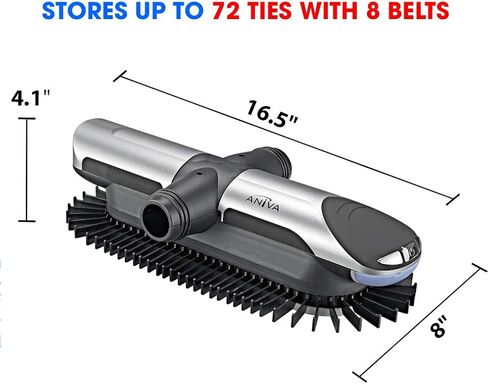 Aniva Motorized Tie Rack Closet Organizer with LED Lights Includes J Hooks for Wired Shelving Stores Up to 72 Ties & 8 Belts, Operates with Batteries in Saudi Arabia