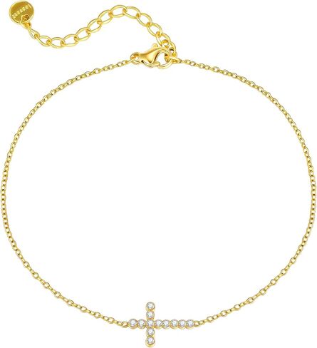 MDFUN Anklets for Women 316L Stainless Steel Dainty Summer Beach Vacation Foot Jewelry Waterproof & Tarnish-Free Adjustable Chain 18K Gold Plated Ankle Bracelet in Kuwait