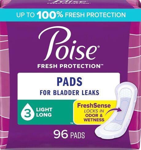 Bladder Control Pad Light Absorbency Absorb-Loc One Size Fits Most Female Disposable, 48536 - Case of 96 in Kuwait