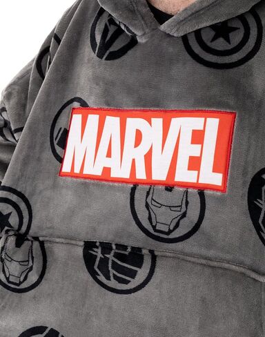 Marvel Mens Wearable Blanket Hoodie | Adults Pullover with Character and All Over Print Graphics in Kuwait
