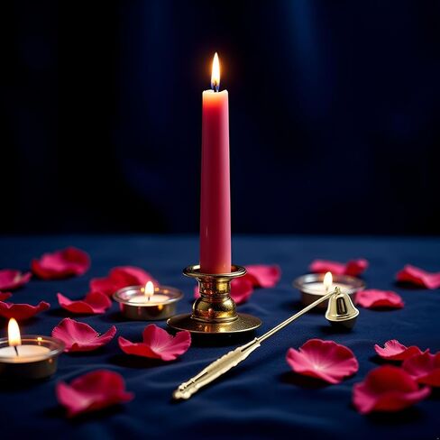 Gold Metal Candle Snuffer Wick Snuffer with Long Handle Candlesnuffers Smokeless Kit Candle Safely Extinguish Candles and Holders Candle Sleeves Accessories in Kuwait