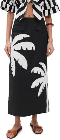 FARM Rio Women's Embroidered Palm Tree Maxi Skirt in Saudi Arabia