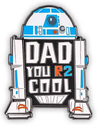 دبوس المينا لعيد الأب من ستار وورز R2-D2 "Dad You R2 Cool" | إكسسوارات شارة للحبل وحقيبة الظهر والملابس in Kuwait