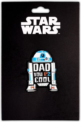 دبوس المينا لعيد الأب من ستار وورز R2-D2 "Dad You R2 Cool" | إكسسوارات شارة للحبل وحقيبة الظهر والملابس in Kuwait