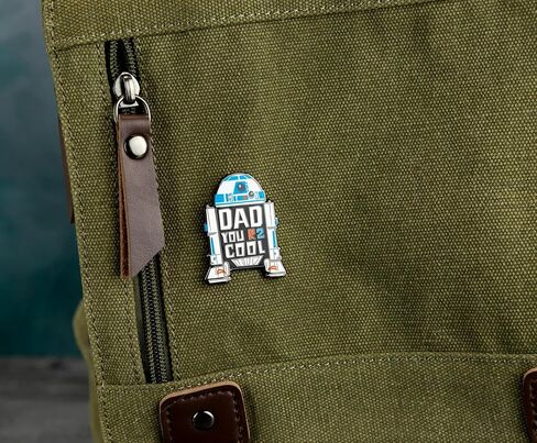 دبوس المينا لعيد الأب من ستار وورز R2-D2 "Dad You R2 Cool" | إكسسوارات شارة للحبل وحقيبة الظهر والملابس in Kuwait