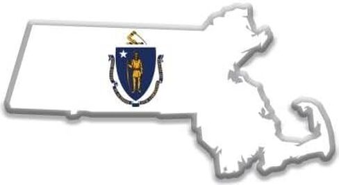 Crown Awards Massachusetts State Flag Pins - Shape of Massachusetts Lapel Pins Prime in Saudi Arabia