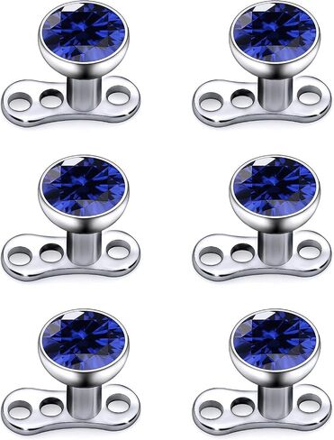 F136 Titanium 14G Dermal Anchor Piercing Jewelry 2/3/4mm Tops for Back Face Surface Tragus Women Men in Saudi Arabia