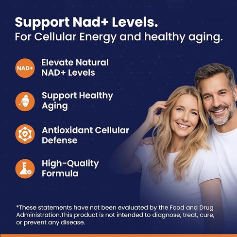 CIRCLE OF NATURE NAD+ Supplement Nicotinamide Riboside Chloride with Resveratrol, for Anti-Aging | Cellular Energy| Quercetin & Fenugreek 3rd Party Tested, 60 Capsules in Saudi Arabia
