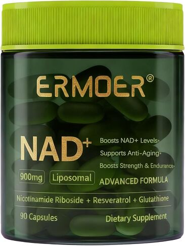 NAD Liposomal Nicotinamide Riboside with Resveratrol & Quercetin 900mg, NAD Resveratrol Supplement for Anti Aging, Energy, Antioxidant, Focus (90 Count) in Kuwait