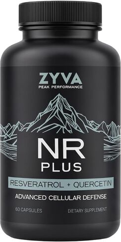 ZYVA NR Plus - نيكوتيناميد ريبوسيد 500 ملغ + ترانس ريسفيراترول 250 ملغ + كيرسيتين فيتوسوم 250 ملغ - يدعم إنتاج NAD+ ونشاط السيرتوين - الدفاع الخلوي - 60 كبسولة نباتية - شيخوخة صحية in Kuwait