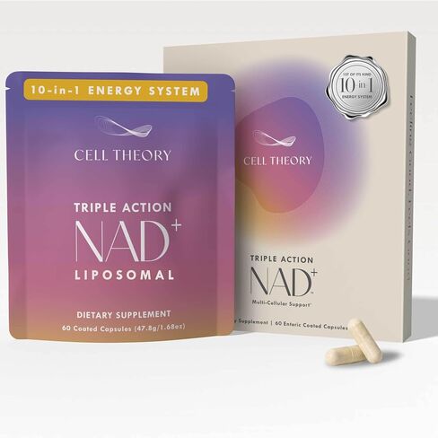 NAD+ Supplement – Triple Action Liposomal NAD+ & NADH Formula for Cellular Energy, Mitochondrial Support, and Longevity, Developed by Dr. Halland, 60 Capsules (30-Day Supply) in Kuwait