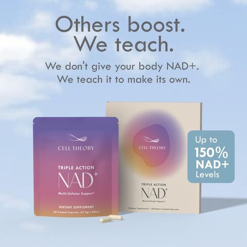 NAD+ Supplement – Triple Action Liposomal NAD+ & NADH Formula for Cellular Energy, Mitochondrial Support, and Longevity, Developed by Dr. Halland, 60 Capsules (30-Day Supply) in Kuwait