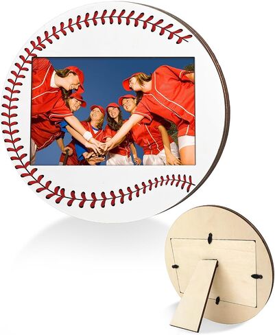 Denylo pro 2 Pcs Baseball Picture Frame 4x6 Inch Baseball Tabletop Picture Frame Sports Theme Photo Frame Wood Frame Gifts for Fathers Day Team Player Women Men Athletes in Kuwait