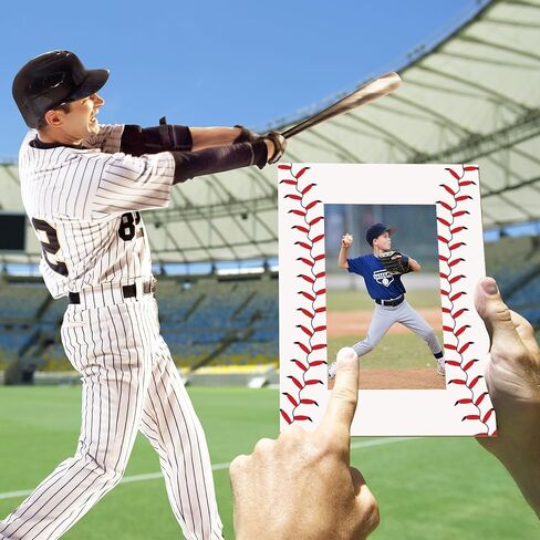 Denylo pro 2 Pcs Baseball Picture Frame 4x6 Inch Baseball Tabletop Picture Frame Sports Theme Photo Frame Wood Frame Gifts for Fathers Day Team Player Women Men Athletes in Kuwait