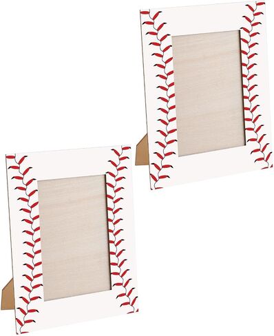 Denylo pro 2 Pcs Baseball Picture Frame 4x6 Inch Baseball Tabletop Picture Frame Sports Theme Photo Frame Wood Frame Gifts for Fathers Day Team Player Women Men Athletes in Kuwait