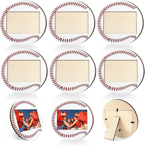 Denylo pro 2 Pcs Baseball Picture Frame 4x6 Inch Baseball Tabletop Picture Frame Sports Theme Photo Frame Wood Frame Gifts for Fathers Day Team Player Women Men Athletes in Kuwait