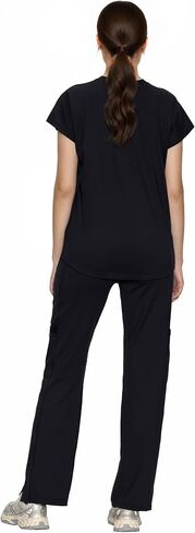 Scrubs for Women Set, V Neck Top & Straight Leg Pants | 6 Pockets, High Elastic Soft Fabric, Drop Shoulder, Slit Hem Yoga Scrub Pants for Easy Movement (Previously COZYFIT) in Saudi Arabia