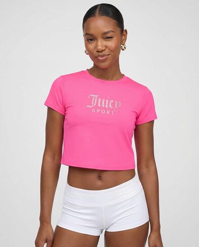 Juicy Couture Women's Cap Sleeve Crop Top Shirts – Athletic Workout, Gym, Yoga & Everyday Activewear in Kuwait