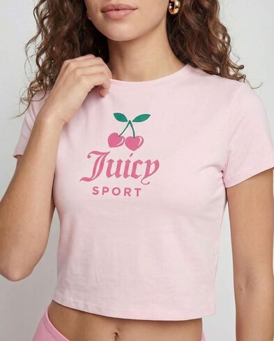 Juicy Couture Women's Cap Sleeve Crop Top Shirts – Athletic Workout, Gym, Yoga & Everyday Activewear in Kuwait