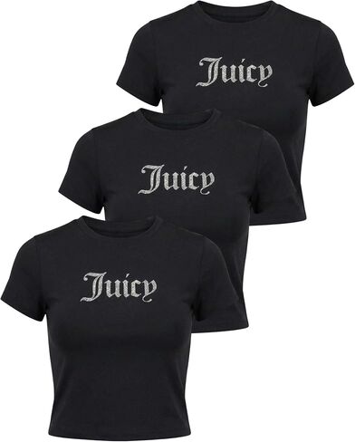 Juicy Couture Women's Cap Sleeve Crop Top Shirts – Athletic Workout, Gym, Yoga & Everyday Activewear in Kuwait