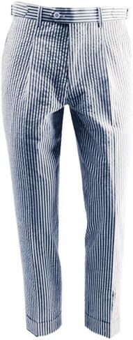 Mens Seersucker Pants Breathable Lightweight with Adjustable Waist for Summer Casual Business in Saudi Arabia