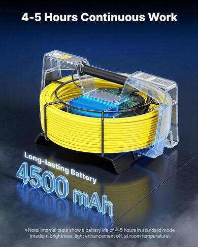 كاميرا صرف صحي مطورة من VEVOR 2026 مزودة بشبكة WiFi، وكاميرا خط أنابيب تصريف بطول 65.6 قدمًا/20 مترًا، وكاميرات سباكة ثعبان IP68 مزودة بإضاءة - 12 مصباح LED، واتصال WiFi لاسلكي بالهاتف/الكمبيوتر اللوحي لفحص أنابيب أنابيب الصرف الصحي in Kuwait
