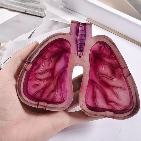 Creative Human Lung Shape Ashtray Resin Craft, Smooth Texture Holder for Outdoor Patio, Art Enthusiast Gift in Saudi Arabia