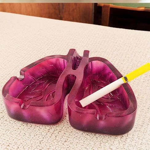 Creative Human Lung Shape Ashtray Resin Craft, Smooth Texture Holder for Outdoor Patio, Art Enthusiast Gift in Saudi Arabia