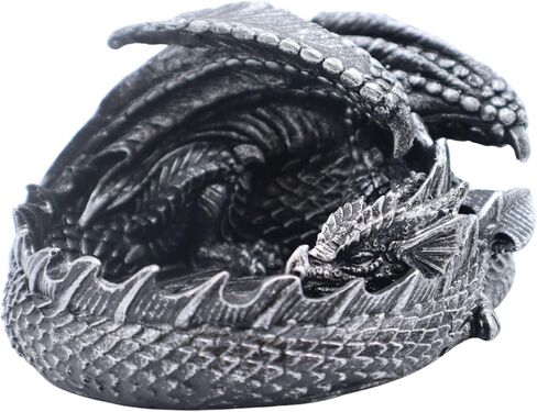 Sleeping Dragon Ashtray, Gothic Dark Fantasy Decor Acccessory for Home in Saudi Arabia