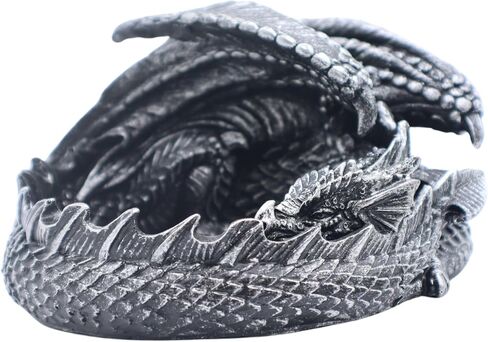 Sleeping Dragon Ashtray, Gothic Dark Fantasy Decor Acccessory for Home in Saudi Arabia