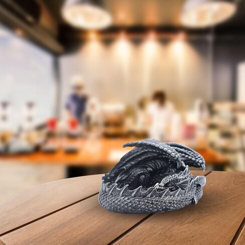 Sleeping Dragon Ashtray, Gothic Dark Fantasy Decor Acccessory for Home in Saudi Arabia