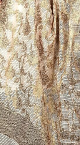 Women's Banarasi Cotton Silk Dupatta Traditional Indian Ethnic Chunni Elegant Woven Lightweight Evening Shawl Wrap in Saudi Arabia