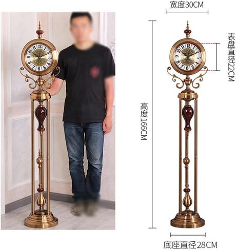 Floor Clock Vertical Ornaments European Villa Decoration Station Model Pendulum Seat in Kuwait