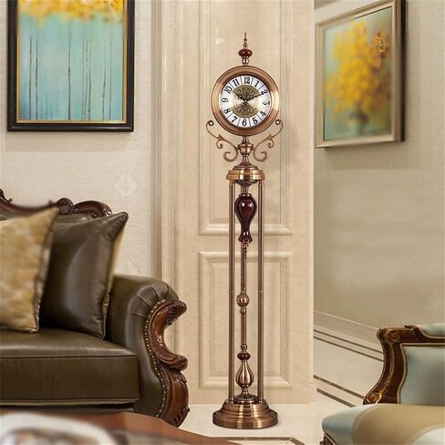 Floor Clock Vertical Ornaments European Villa Decoration Station Model Pendulum Seat in Kuwait