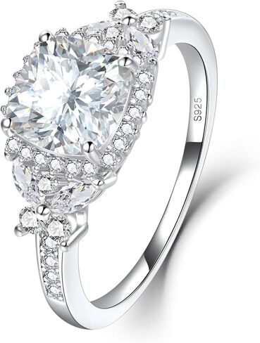 925 Sterling Silver Butterfly Rings for Women Promise rings for her Engagement Ring Wedding Anniversary Valentines Promise Gift Birthstone Jewelry in Saudi Arabia