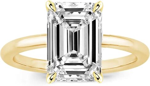 Elongated Cushion/Emerald/Radiant Cut Engagement Rings for Women,Simulated Diamond Promise Ring,925 Sterling Silver 18K Gold Plated Ring in Saudi Arabia