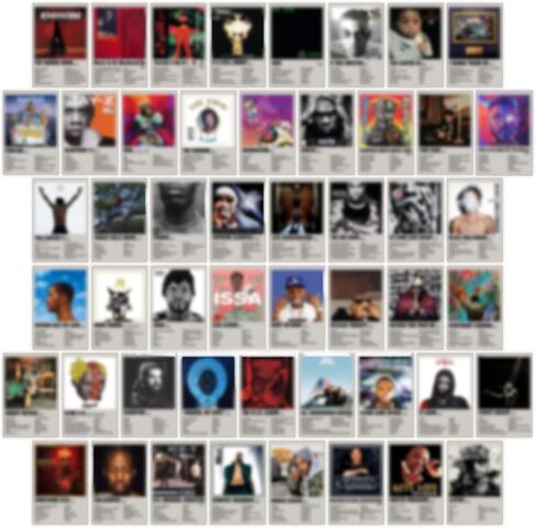KINYEYE Rappers Album Cover Posters, Retro Rappers Music Posters Wall Collage Kit for Teen Bedroom Decor | 4"x 6", 50PCS Unframed in Saudi Arabia