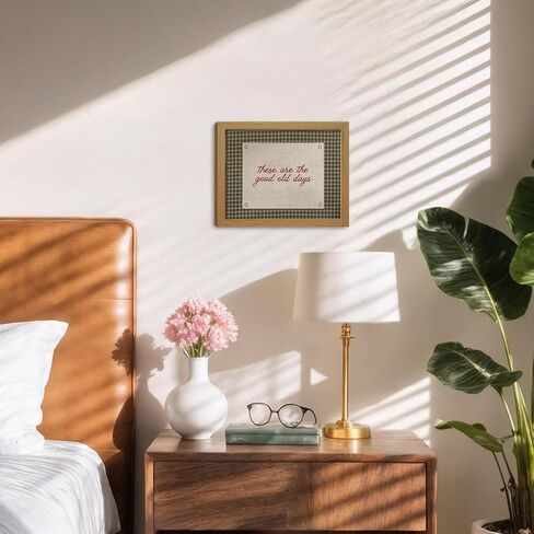 Msvenors مؤطرة هذه هي الأيام القديمة الجيدة جدار الفن، خمر Cottagecore القماش القطني ديكور الجدار قماش، صور اقتباس ملهمة، ديكور المنزل ريفي لغرفة الطعام المطبخ غرفة المعيشة غرفة نوم 8x10in in Kuwait