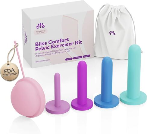 Comfort Silicone Pelvic Floor Trainer Kit – Soft & Flexible Design for Gentle Progression - 4 Piece Set-Small – Includes Our Reusable Menstrual Disc, Ultra-Soft Silicone ($20 Value) in Saudi Arabia